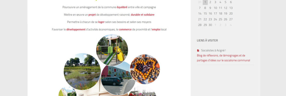 Site pour campagne municipale 2014 : CMS WordPress, template en responsive design et php/MySQL.